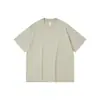 Camiseta de Algodón Puro de Peso Pesado para Hombre, Estilo Básico Holgado de Verano, Camiseta Interior Negra y Blanca de Media Manga con Cuello Redondo, Personalizable con Logo