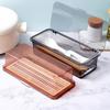 Taza de té a prueba de polvo para escritorio, Tazón de té, Tetera con tapa, Estante de almacenamiento apilable, Caja de almacenamiento para palillos y cuchara