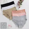 Roupa Íntima Feminina Cruzada Europeia e Americana Tamanho Grande Shorts Respiráveis Cintura Alta Roupa Íntima para Mães Calcinhas 100% Algodão para Meia-Idade e Idosos