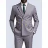 Exportación Transfronteriza Talla Europea de Amazon para Hombre Traje Casual de Doble Botonadura Chaqueta de Traje Formal de Negocios para Hombre