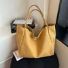 Bolso tote de lona con letras, versátil, estilo coreano, casual, de gran capacidad, para jóvenes, para ir al trabajo y a la escuela