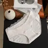 Algodão puro, algodão colorido, novo estilo 2026, algodão puro com reforço antibacteriano, acabamento em renda, cintura média, estilo puro e elegante, calcinha feminina de algodão puro