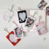Portatarjetas con Colgante Hueco en Forma de Corazón Versión Coreana para Ventilador de Niña de 3 Pulgadas Portatarjetas de Exhibición de Fototarjetas Estuche para Tarjetas Polaroid de Estudiante