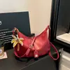Bolso de Axila con Textura de Cuero Suave para Mujer 2026 Nueva Moda Bolso Simple Tipo Dumpling Gran Capacidad Bolso Cruzado Casual para Ropa de Trabajo