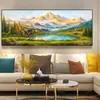 Pintura de Paisaje Sala de Estar Pintura Colgante Cornucopia Pared de Fondo del Sofá Pintura Decorativa Pintura al Óleo Pintada a Mano Mural de Paisaje Atmósfera de Alta Gama