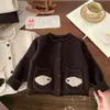 Suéter de punto para bebé y niños, cárdigan nuevo estilo otoño e invierno, suéter para niñas, prenda exterior de moda, nuevo estilo chino