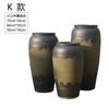 Vaso Grande de Cerâmica de Chão Cerâmica Grossa Sala de Estar Hall de Hotel Arranjo de Flores Retrô Decoração Suave para Casa Ornamentos Chineses