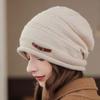 Gorro Amazon Transfronterizo Puño Plegado Gorro Pulóver para Hombres y Mujeres Otoño e Invierno Esquí Gorro de Lana Tejido al Crochet al Aire Libre Europeo y Americano