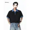 Camisa Polo de Manga Corta con Cuello Camisero para Hombre, Camiseta de Verano de Marca Moderna, Estilo Coreano Ajuste Delgado, Nueva Versátil Tendencia 2026