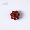 Maré nacional sândalo chinês sândalo vermelho DIY esculpido sete pétalas flor/Ruyi/folha de lótus volta nuvem pingente pingente jóias acessórios