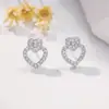 Promoção Quente da Amazon Novo Tarraxa de Orelha Pequena de Zircônia Prateada Cruz Letra S Coração Tarraxa de Orelha Moda Feminina Tarraxa de Orelha