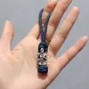 Cuerda de Paraguas de Siete Hilos Pirata Espartano Línea Azul Dura Llavero Colgante Hecho a Mano Estilo Vikingo Llavero