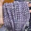 Serie Morada Piedra Natural Cuentas Redondas Amatista Soñadora Cuentas Sueltas Ágata de Vidrio Morado Sintético K9Diy Accesorios para Joyería