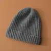 Nuevo Gorro de Cachemira Grueso para Hombre Otoño e Invierno 2024, Gorro de Lana Tejido de Moda y Versátil con Protección para los Oídos