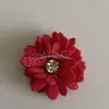 Accesorios para Ropa de Flores Mini Hechos a Mano Estilo Coreano Cáñamo de Perlas con Broche de Flor de Diamante Accesorios para el Cabello Flor de Cabeza