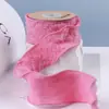 Fita de renda tramada com fio enrugado, laço de fita, acessórios de cabelo, material DIY, flor, embalagem de presente, fita de fio rabo de peixe