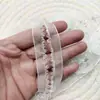 Cuentas de Cristal de 4 mm Lacadas de Colores Encaje de Malla Hecho a Mano Cinta Estilo Chanel Accesorios para Ropa Accesorios DIY para Cheongsam