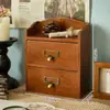 Artículos Varios Caja de Almacenamiento Creativa Tipo Cajón Escritorio Estilo Japonés Multifuncional Zakka Retro Gabinete de Madera Maciza Estante de Almacenamiento de Escritorio