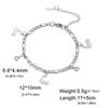 Pulsera de doble capa de acero de titanio de corte transfronterizo europeo y americano directo de fábrica, colgante liso para músculo de brazo, pulsera de acero inoxidable