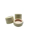 Tubo de papel cilíndrico color blanco roto ecológico para empaque de regalo de velas aromáticas, caja de regalo con bandeja interior, suministro directo de fábrica, se puede personalizar en pequeñas cantidades