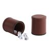 Set de Copa para Dados de Cuero PU Adecuado para Bar KTV Puesto de Barbacoa Puesto de Snacks Nocturnos Juego de Copa para Dados Copa Tamiz