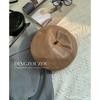 Boina de cuero sintético para mujer, estilo británico, de verano, color rojo, para pintor, estilo Hong Kong, con forma de calabaza, octogonal.