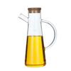 Aceitera de cocina, aceitera de vidrio, tapa de bambú, botella para condimentos, botella para salsa a prueba de fugas para el hogar, aceitera para vino, vinagrera