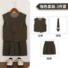 Traje infantil, conjunto de chaleco casual para niño, traje de lentejuelas, vestido para florero en cumpleaños de un año, atuendo de anfitrión para actuación de piano para niño