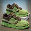 Sapatos Masculinos Outono Nova Marca Tendência Design de Nicho Esportivos e Casuais para Jovens Tênis Fashion Sapatos Brancos de Solado Grosso