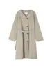 [Songming] Trench coat de comprimento médio com retalhos xadrez retrô para mulheres, coleção de outono, estilo Guangzhou Thirteen Rows, N425C