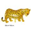 Nuevo lindo animal del bosque leopardo león elefante tema globo de película de aluminio suministros de decoración para fiesta de cumpleaños al por mayor