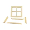 1:12 muñecas para casa de muñecas mini puertas y ventanas ventanas lisas de cuatro paneles