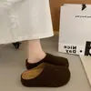 Sapatos Birkenstock Femininos Outono Novo Bico Redondo Outdoor Fechados na Ponta Fashion Versátil Confortável Leve Chinelo Mule Casual