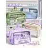 Estuche Transparente de Gran Capacidad 2025 Súper Popular Nueva Caja de Papelería Bolsa de Papelería de Nicho para Niñas de Primaria y Secundaria