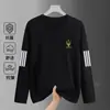 [Entrega Rápida] Camiseta de Manga Larga para Hombre 2025 Nuevo Otoño Estampada Camiseta de Manga Larga para Llevar Debajo para Hombre con Ropa Interior para Hombre