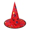 Sombrero de Bruja de Halloween Sombrero de Mago Sombrero de Fiesta de Disfraces Cosplay Sombrero Impreso No Tejido Sombrero Mágico