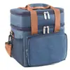 Bolsa de Almuerzo de Doble Capa Amazon, Bolsa Isotérmica de Gran Capacidad Cruzada con Arroz, Bolsa Isotérmica Impermeable para Picnic al Aire Libre