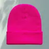 Gorro de Lana para Otoño e Invierno, Gorro de Punto Cálido de Color Sólido con Copete Redondo, Bordado de Logo Personalizado, Gorro de Punto para Exteriores a Prueba de Frío, Gorro para Clima Frío