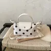 Bolso de mano patchwork de mezclilla lavada estilo americano y piel sintética, versátil para el uso diario, bolso ligero para mujer de hombro y cruzado