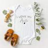 Mameluco de bebé recién nacido de una pieza para niños y niñas "Te amo papá/mamá", entrega transfronteriza