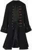 Abrigo Largo Vintage para Hombre de Halloween Estilo Corte Medieval Disfraz de Pirata Abrigo de Vampiro Atuendo para Performance COS