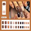 Comércio exterior estampa de leopardo cor de salto moda branco longo quadrado europeu doce menina legal estilo menina quente unha destacável
