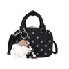 Bolsa vermelha de bolinhas requintada e moderna para mulheres, nova moda 2026, bolsa transversal versátil, minibolsa, bolsa pequena