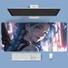 Alfombrilla de Ratón Grande Estilo Anime para E-Sports Borde Engrosado Antideslizante Pad para Escritorio de Gaming Pad para Teclado Portátil