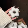 Atmósfera de Otoño e Invierno Clip para el Cabello de Felpa Blanca Pura Copo de Nieve Pinza BB para Mujer, Pinza Versátil Dulce y Linda Accesorio para el Cabello