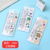 Juego de regla plegable transparente Xiaomeng suministros de papelería para el aprendizaje de estudiantes traje de regla de medición para dibujo multifuncional