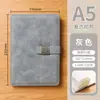 Hebilla de Ventana al por Mayor Cuaderno Retro Personalizado A5 Cuaderno de Reunión de Negocios Corporativo Cuero Imitación Engrosado Cuaderno de Estudiante