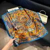 Lenço de Castanha Estilo Coreano Primavera e Outono Lenço Quadrado Fino Feminino Proteção para o Pescoço Lenço Decorativo Lenço para Mãe Lenço Quadrado de Seda Sintética Venda por Atacado