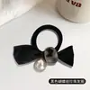 Elástico de Cabelo com Laço de Pérola 2025 Novo Elástico de Cabelo Elástico de Alta Qualidade Acessório de Cabeça Simples Elegante