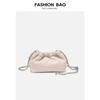 Cuero Suave 2025 Verano Nuevo Bolso Nube de Cadena Plisado Cuero Suave Bolso de Mujer Moderno y Versátil Bolso Pequeño Bandolera de un Solo Hombro